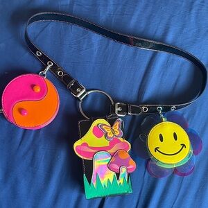 Current Mood Black and Pink Zippered Pouch